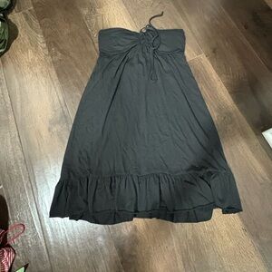 Weavers Black Strapless Top